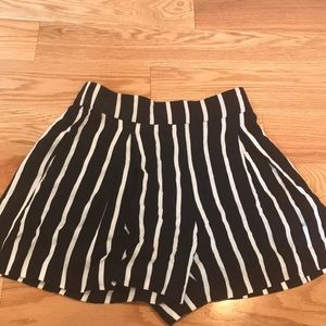 High waisted striped shorts